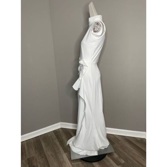 NWT Chiara Boni La Petite Robe Gudrum Halter Ruffle Gown Size 2 $995 - Picture 7 of 10